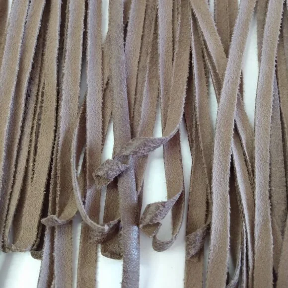 Chicos Jacket Women Size 0/S/4 Brown Faux Suede Fringe Boho Western Festival - Picture 8 of 15